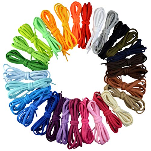 Marrywindix 29 Pairs 39' Round Colourful Athletic Shoe Laces for Sneakers Skate Shoes Boots Sport Shoes (29 colors)