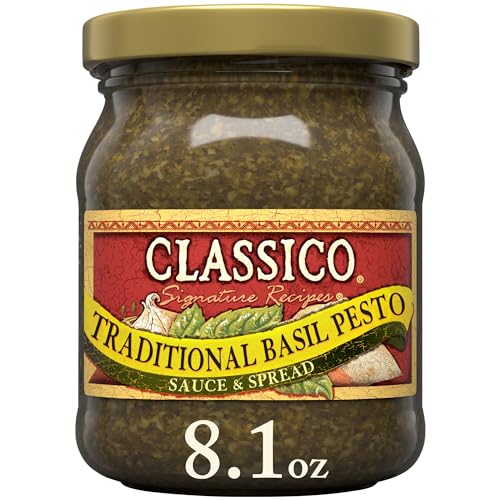 Classico Signature Recipes Traditional Basil Pesto Sauce & Spread (8.1 oz Jar)