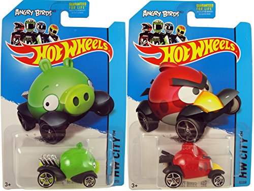 2014 Hot Wheels - Angry Birds - RED BIRD & MINION PIG (SET OF 2)