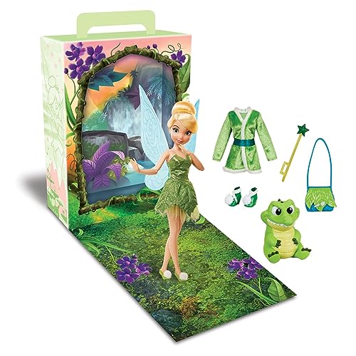 Disney Store Official Tinker Bell Story Doll, Peter Pan, 11 Inches, Fully Posable Toy in Glittering Outfit - Suitable for Ages 3+ Toy Figure, Gifts for Girls, New for 2023?