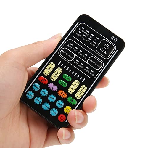 Voice Changer, Portable Mini Gaming Voice Disguiser Modulator, for PS4 PS5 Xbox One Phone Computer Laptops PC, Live Broadcast Sound Effect Card, Plug and Play(Black)