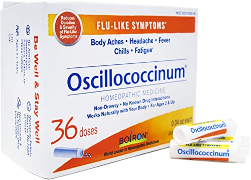 Boiron Oscillococcinum Homeopathic Medicine for flu-Like Symptoms, White, 36 Count