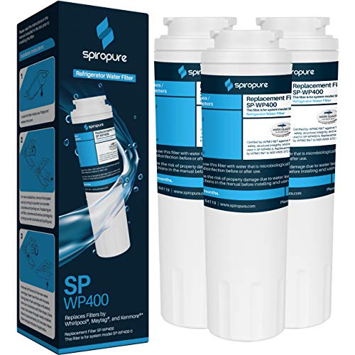 SpiroPure SP-WP400 NSF Certified Refrigerator Water Filter Replacement for UKF8001, UKF8001AXX, Filter 4, EDR4RXD1, UKF8001AXX-200, UKF8001AXX-750, Puriclean II, 9006 (3 Pack)