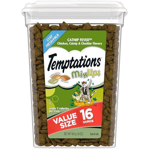 TEMPTATIONS MixUps Treats for Cats CATNIP FEVER Flavor 16 Ounces