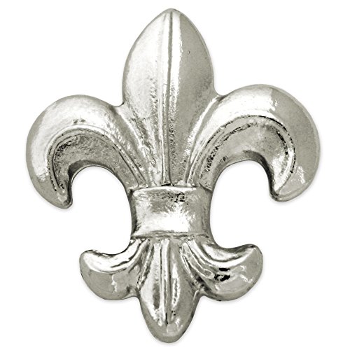 PinMart's Silver Plated Fleur-de-lis 'Flower of the Lily' French Lapel Pin