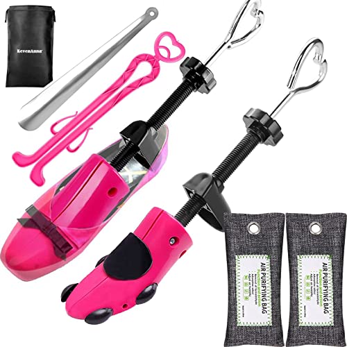 KevenAnna Shoe Stretcher with Shoe Horn Boot Shaper Stands and Carrying Bag Women's Shoes with 2 Air Purifying Bag