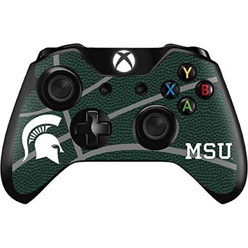 Skinit Decal Gaming Skin Compatible with Xbox One Controller - Officially Licensed College Michigan State University Green Basketball Design