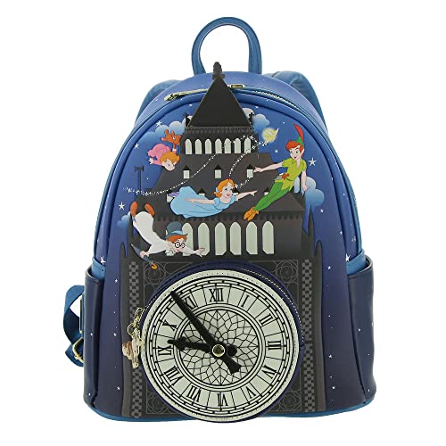 Loungefly Peter Pan Glow Clock Mini Backpack Blue