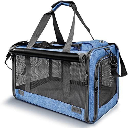 GAPZER Pet Carrier for Large and Medium Cats, Soft-Sided Pet Carrier for Big Medium Cats and Puppy, Dog Carriers Cat Carriers Pet Privacy Protection Travel Carriers