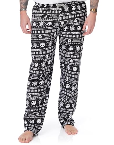 Disney Nightmare Before Christmas Lounge pants Jack Skellington Mens Pyjama Bottoms Medium Black
