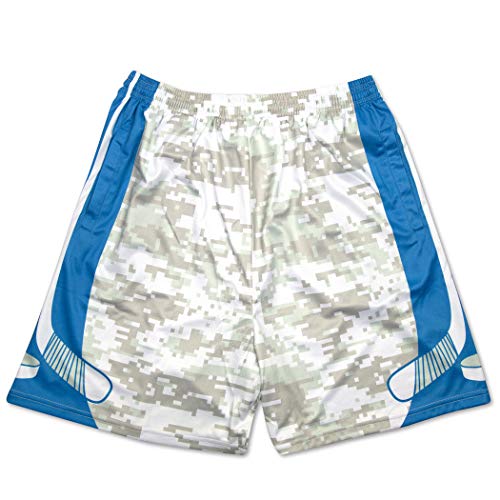 Premium Hockey Athletic Shorts | Blue Digital Camo | Youth Medium