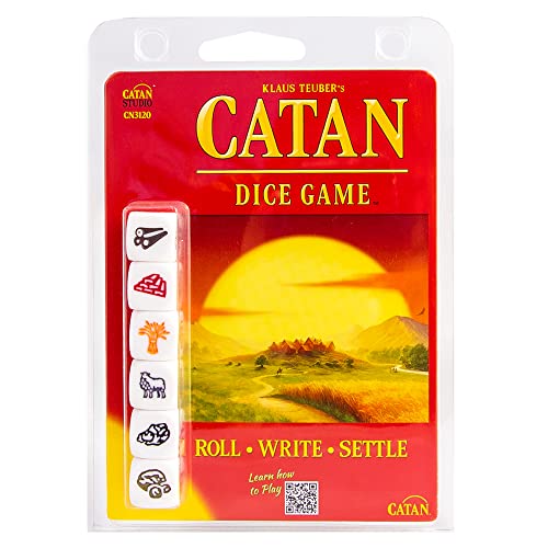CATAN Dice Game - Civilization Building Strategy Dice Rolling Game for Ages 7+, 1-4 Players, 15-30 Min Playtime
