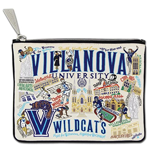 Catstudio Collegiate Zipper Pouch, Villanova University Travel Toiletry Bag, Ideal Gift for College Students or Alumni, Makeup Bag, Dog Treat Pouch, or Travel Purse Pouch