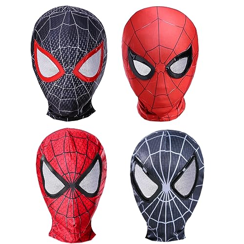 YongEnShang 4 Pcs Halloween Dress Up Masks,Superhero Hats Cosplay Costumes for Kids (LGT-CMH)
