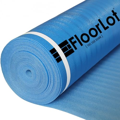 FLOORLOT BlueStep Underlayment with Moisture Barrier for Laminate and Wood Floors, (200 sq.ft Roll)