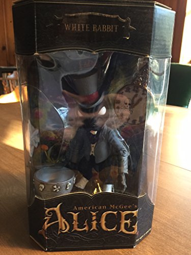 American McGee's Alice - White Rabbit (Black Rabbit in gray top coat and gray hat edition) figure with custom accessories by American McGee's Alice