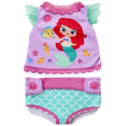 My Disney Nursery Baby Doll Clothes & Accessories, Ariel Diaper Accessory Pack Inspired by Disney's The Little Mermaid! Includes Doll T-Shirt, Doll Diaper Cover, Clip with Charm