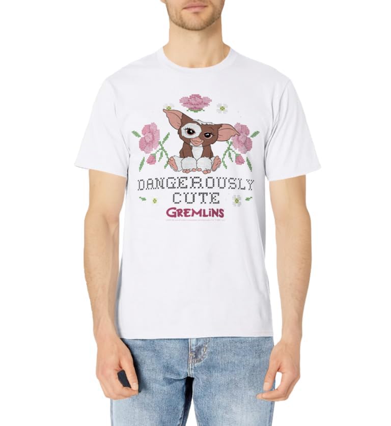 Gremlins Gizmo Dangerously Cute Faux Stitched T-Shirt