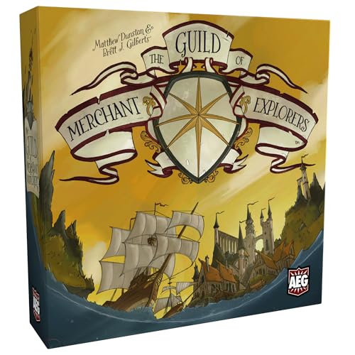 AEG: The Guild of Merchant Explorers - Board Game, Explore The World, Establish New Settlements, 1-4 Players, Ages 10+, 45 Min Play Time, Solo Play
