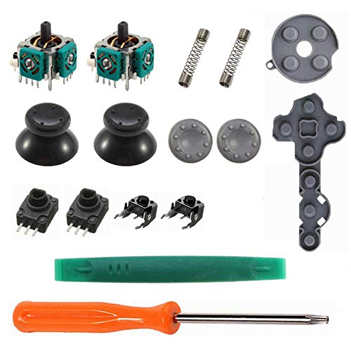 Onyehn 2-Pack 3D Analog Joystick Thumb Sticks Sensor Replacement for Microsoft Xbox 360 Wireless Controller with T8 Torx Screwdriver Repair Kits Parts+Thumb Stick Caps+LB/RB Button +LT/RT Button+LT/RT