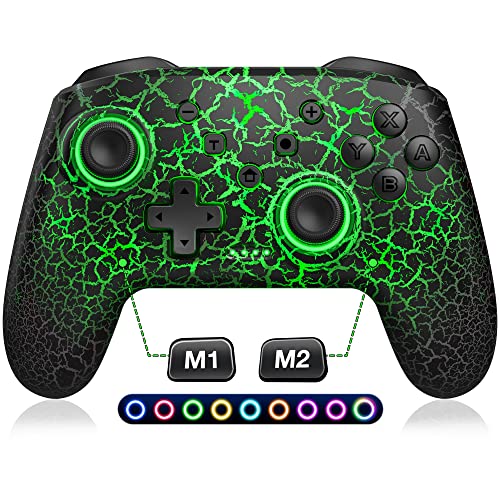 Wireless Switch Controller for Nintendo Switch/Lite/OLED Controller, Switch Controller with a Mouse Touch Feeling on Back Buttons, Extra Switch Pro Controller with Wake-up,Programmable, Turbo Function