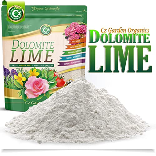 Organic Dolomite Lime 5LB - Made in USA - Garden Soil Amendment Fertilizer for Plants. Calcium/Magnesium Additive. Raise & Stabilize pH - Earthbox Tomatoes & Peppers Blossom End Rot. OMRI Listed