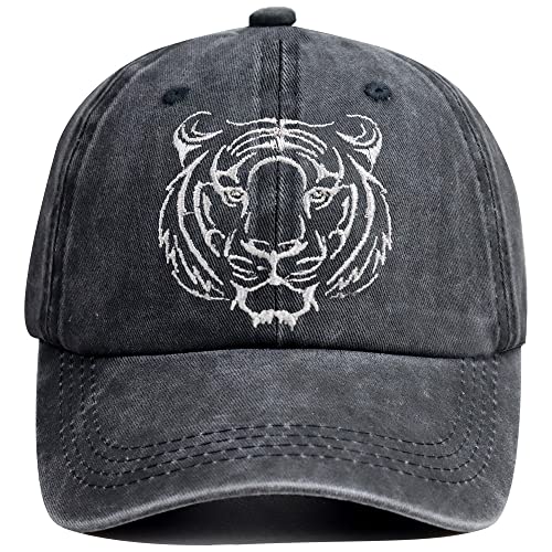 HHNLB Animal Tiger Hat for Men Women, Cool Wild Animal Baseball Hat, Embroidered Funny Head of The Tigers Baseball Cap, Birthday Gifts for Tiger Lovers