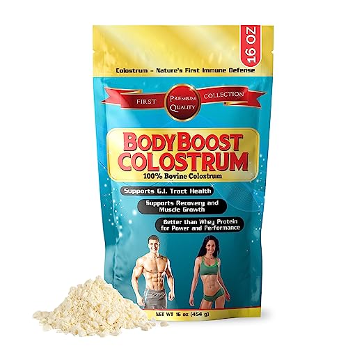 Colostrum Bovine 16oz Powder 1 Best Value on Amazon 50percentage DISCOUNT TODAY 100 Percent Whole Nothing Added Collected 1st Milking Only Maximum Biological Activity Contains Natural Occurring Probiotics High Ig Packaging my vary