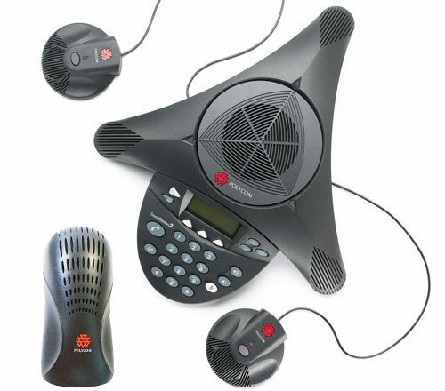 Polycom SoundStation 2 EX with 2 Mics Included (2200-16200-001)+(2200-16155-001) (Renewed)