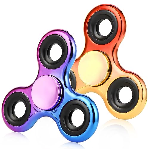 Jawhock Fidget Spinner 2 Pack, Stress Reduction and Anxiety Relief Hand Spinner Ultra Stainless Steel Bearing, Best Autism Finger Spinner Focus Party Favor Killing Time Toy