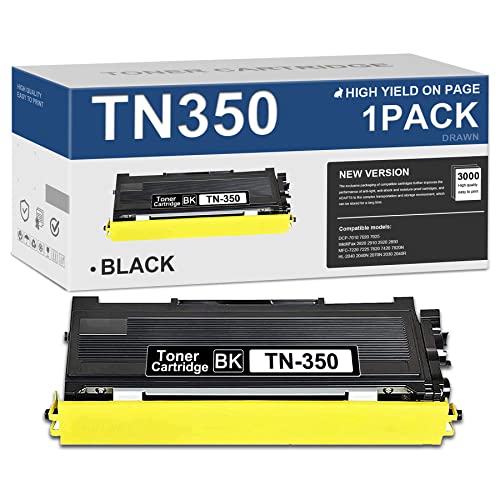 TN-350 Toner High Yield Replacement for Brother TN350 Toner Cartridge Compatible MFC-7420 Intellifax 2820 Intellifax 2920 HL-2070N HL-2040 DCP-7020 MFC-7820n Printer (1 Black)