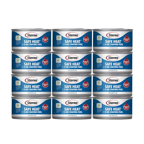 Sterno 4 Hour Safe Heat with PowerPad Chafing Fuel, 12 Pack