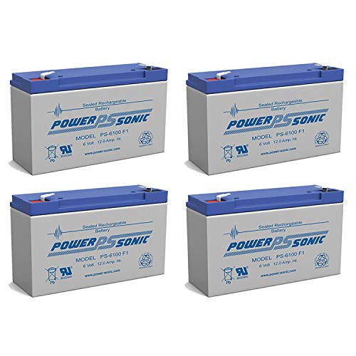 Power Sonic PS-6100 6V 12AH SLA Replacement for National Battery C18A RB6100-4 Pack