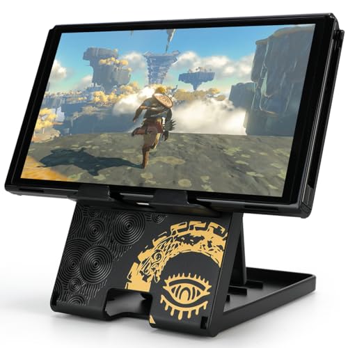 imeux Compact Switch Stand, Portable Foldable Replacement Multi-Angle Holder Playstand for Nintendo Switch/Switch Lite/Switch OLED/Steam Deck, for Zelda Tears of The Kingdom