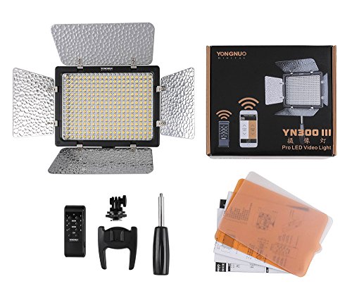 YONGNUO YN300 III LED Video Light with 5600k Color Temperatur e and Adjustable Brightness for Canon Nikon Pentax Olympus Samsung