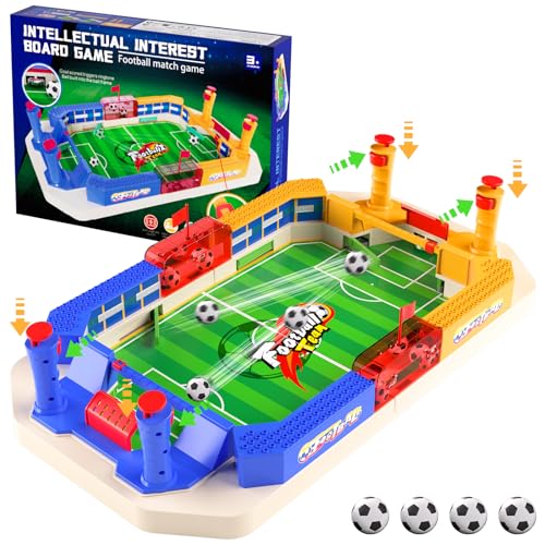 Mini Foosball Games Football Table Game Tabletop Soccer Pinball for Indoor Game Room, Portable Table Top Foosball Desktop Sport Board Game for Adults Kids Family Game (Mini Foosball Games)