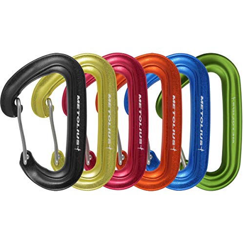 Metolius F.S. Mini II Jet Carabiner Set - 6-Pack Blue/Yellow/Orange/Red/Black/Green, 6-Pack