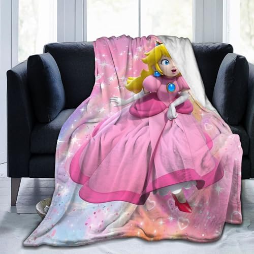 Cartoon Princess Throw Blanket Super Soft Cozy Warm Flannel Blankets for Bed Couch Outdoor Picnic Travel All Season50 X40