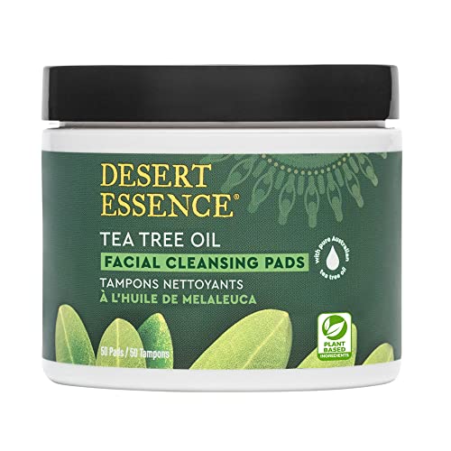 Desert Essence, Daily Facial Cleansing Pads with Tea Tree Oil, Removes Dirt & Oil