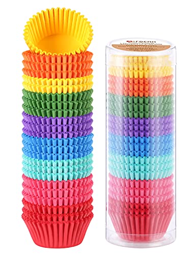Gifbera Colored Mini Paper Cupcake Liners Vibrant Muffin Baking Cups 400-Count