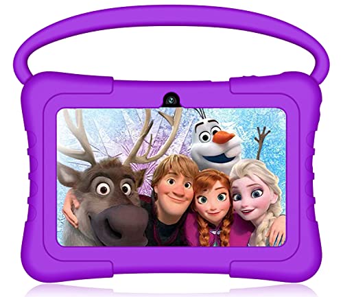 NORTH BISON Kids Tablet, 7 inch Android 11.0 Tablet for Kids, 3GB RAM 32GB ROM Toddler Tablet with Bluetooth, WiFi, GMS, Parental Control, Dual Camera, Shockproof Case, Educational, Games Purple