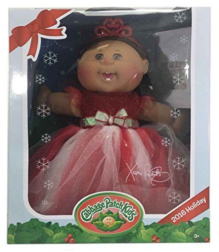 Cabbage Patch Kids 2016 Holiday Red And White Dress, Ethnic Girl, Brown Hair, Brown Eyes