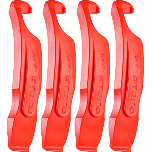 Gorilla Force Ultra Strong Bike Tire Levers | 4 Pack | Lava Red
