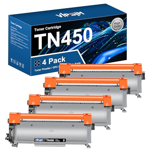 TN-450 TN450 Toner TN420 Replacement for Brother TN450 Toner Cartridge for Brother Printer to Use with HL-2270DW HL-2280DW HL-2230 MFC-7360N MFC-7860DW DCP-7065DN 2840 2940 Printer (4 Black)