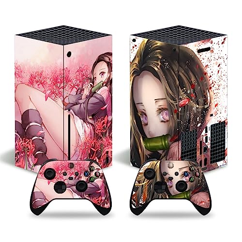 Full Set Skins Compatible with X-Box Series X,Protective Stickers for X-Box Series X Console Controllers (6)