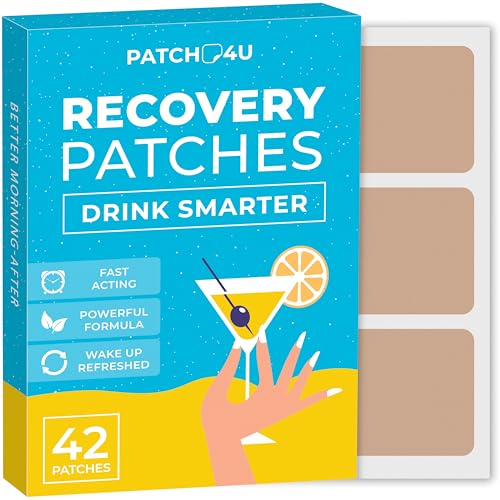 PATCH4U Party Patches 42 Pack - Wake Up Refreshed & Energized with Our 100% Natural Ingredients Recovery Patch - Skin-Friendly & Waterproof - Apply Before Drinking - Enhanced Morning Formula