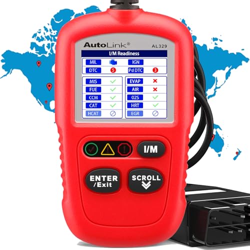 Autel AutoLink AL329(Upgraded Ver. of AL319/MS309) Code Reader with AutoVin, One-Click I/M Readiness Smog Check, OBDII Scan with Live Data, DTC Lookup, Engine Fault OBD2 Diagnostic Tool