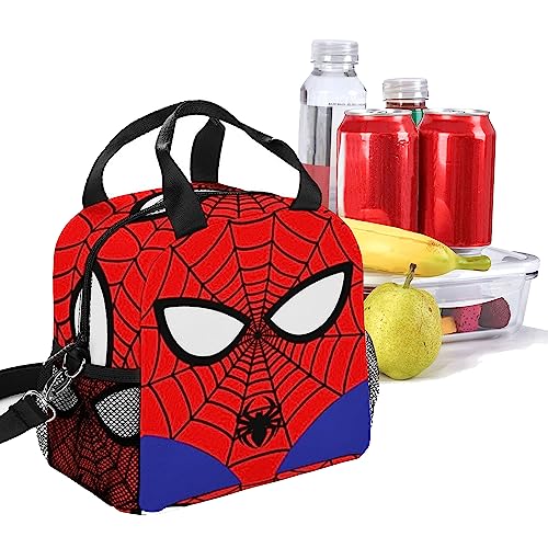 Super Hero Lunch Bag Cartoon Waterproof Insulated Lunch Box Comics Hero Theme Reusable Lunch Leakproof Cooler Bag with Adjustable Shoulder Strap for Office Work School Picnic Beach Workout