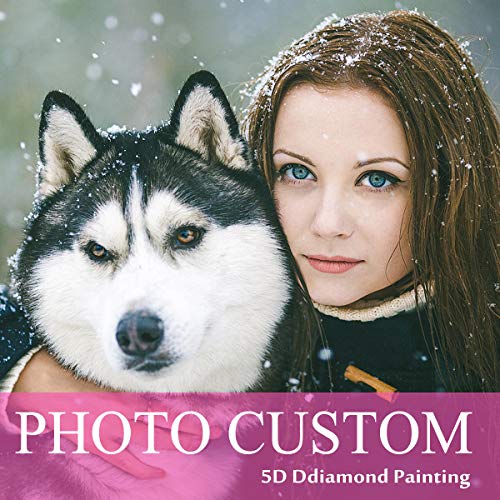 Custom Diamond Painting Kits Full Drill for Adults, Personalized Photo Customized Diamond Painting, Private Custom Your Own Picture (Round Drill, 15.8x15.8inch/40x40cm)