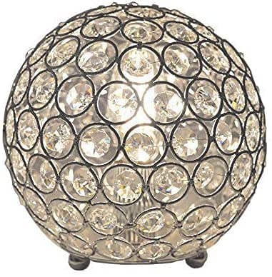 Floodoor Crystal Table Lamp,Decorative Bedside Crystal Lamp,Nightstand lamp, Bedroom lamp for bedstand,Bedroom,Living Room,Guest Room,Silver